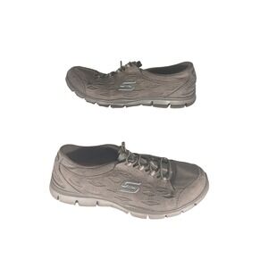 Skechers Women's Taupe Memory Foam Slip On Athleisure Sneakers Size 7